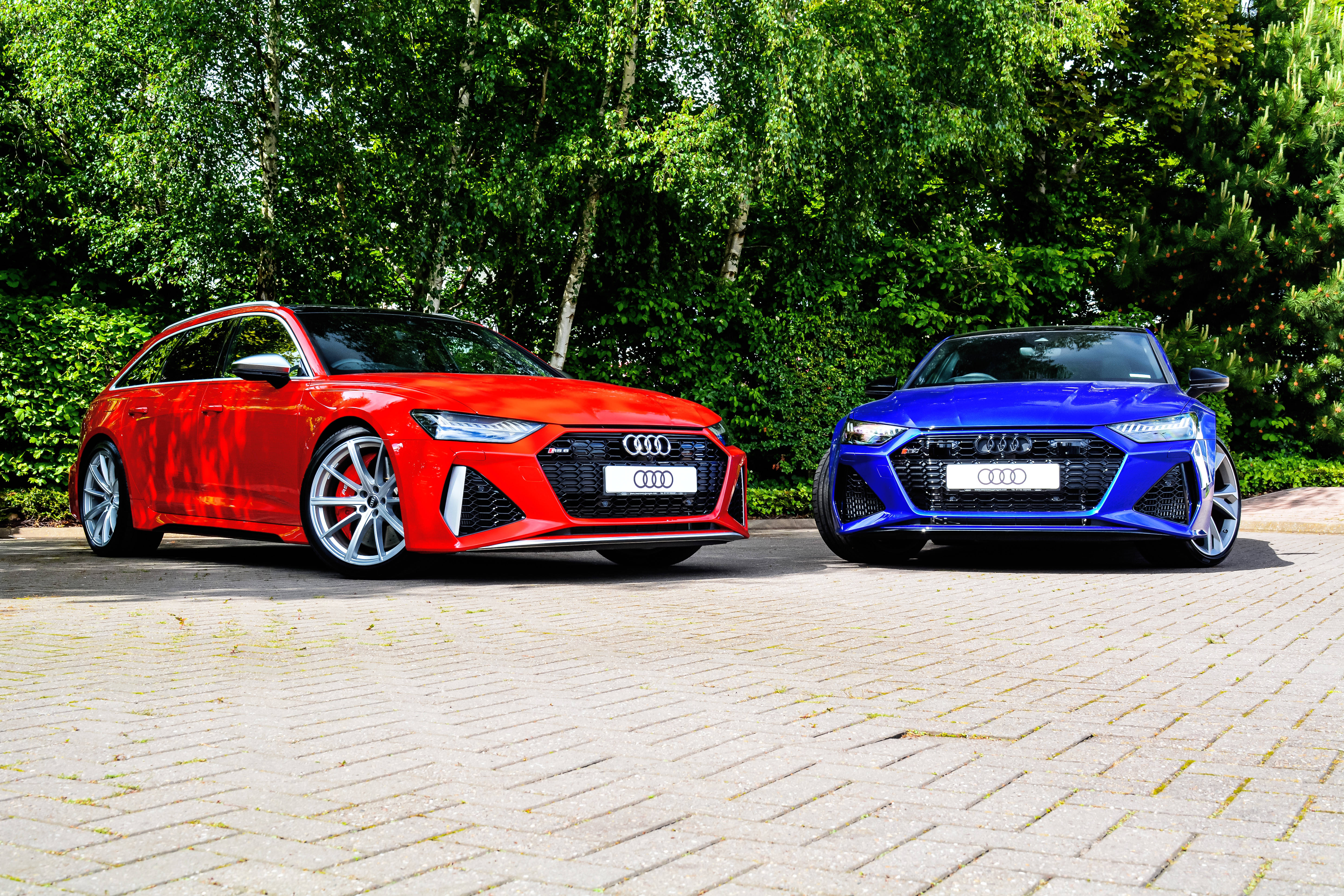 Audi RS, blue, red, 5K Desktop Wallpaper