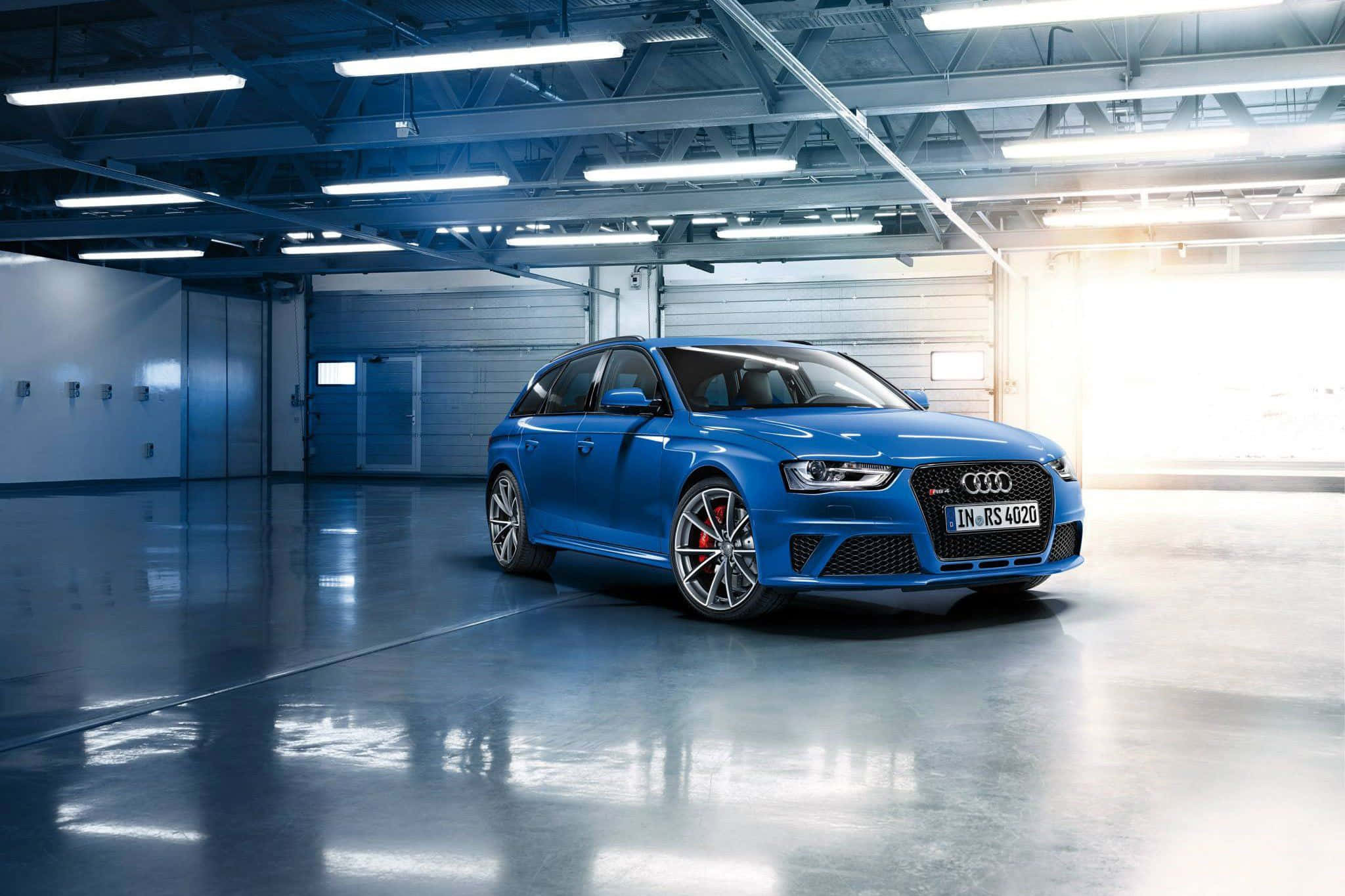 Audi RS4, station wagon, vibrant blue, Full HD Desktop Wallpaper