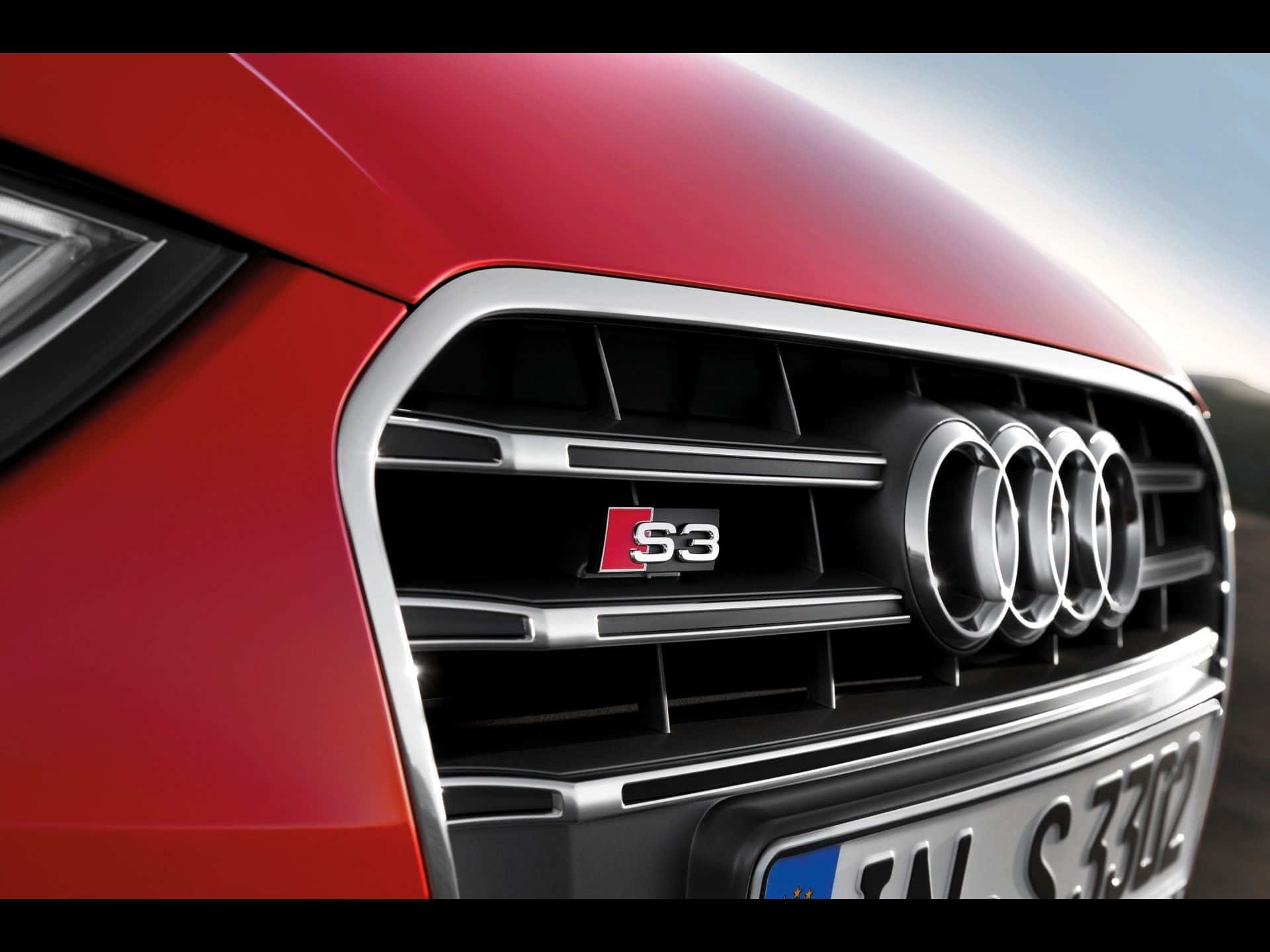 Audi S3, red, front grille, Full HD Desktop Wallpaper