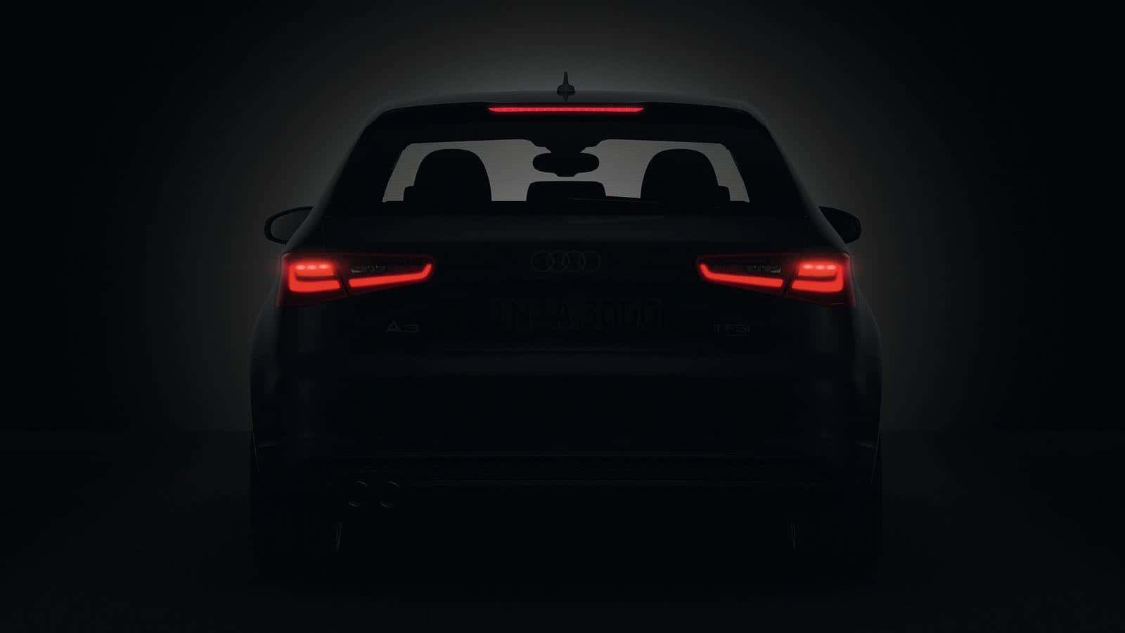 Audi S3, glowing red taillights, rear view, HD Desktop Wallpaper