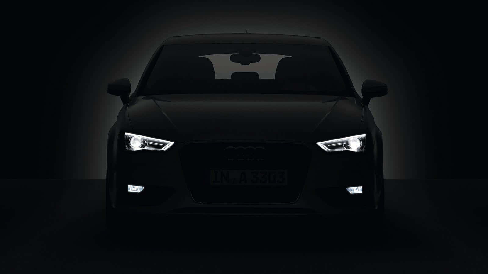 Audi S3, black, sharp headlights, HD Desktop Wallpaper