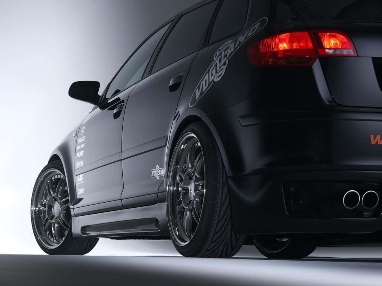 Audi S3, matte black, modified sedan, HD Desktop Wallpaper