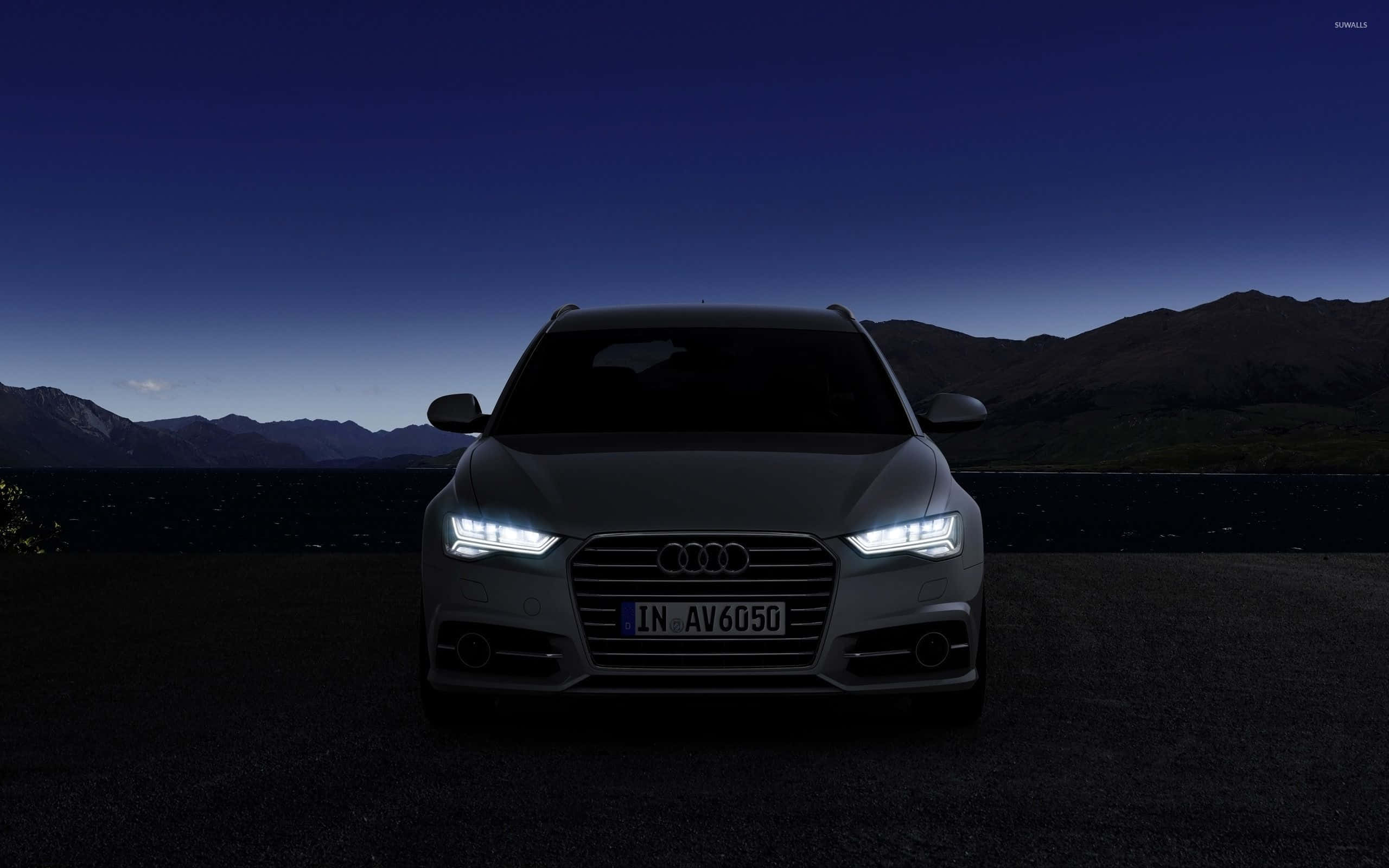Audi S6, silver, headlights, 2K Desktop Wallpaper