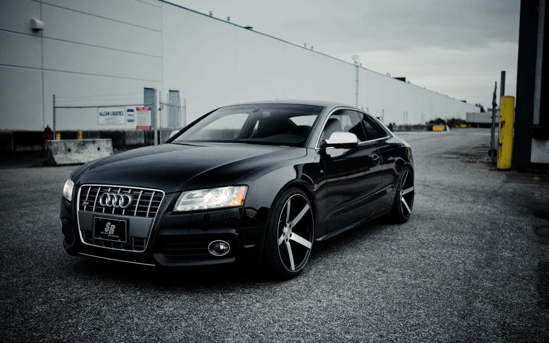 Audi S6, black, gravel, Full HD Desktop Wallpaper