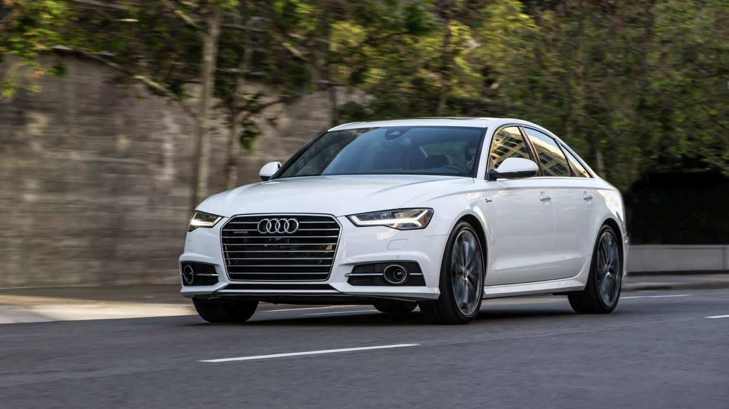 Audi S6, white, sleek, HD Desktop Wallpaper
