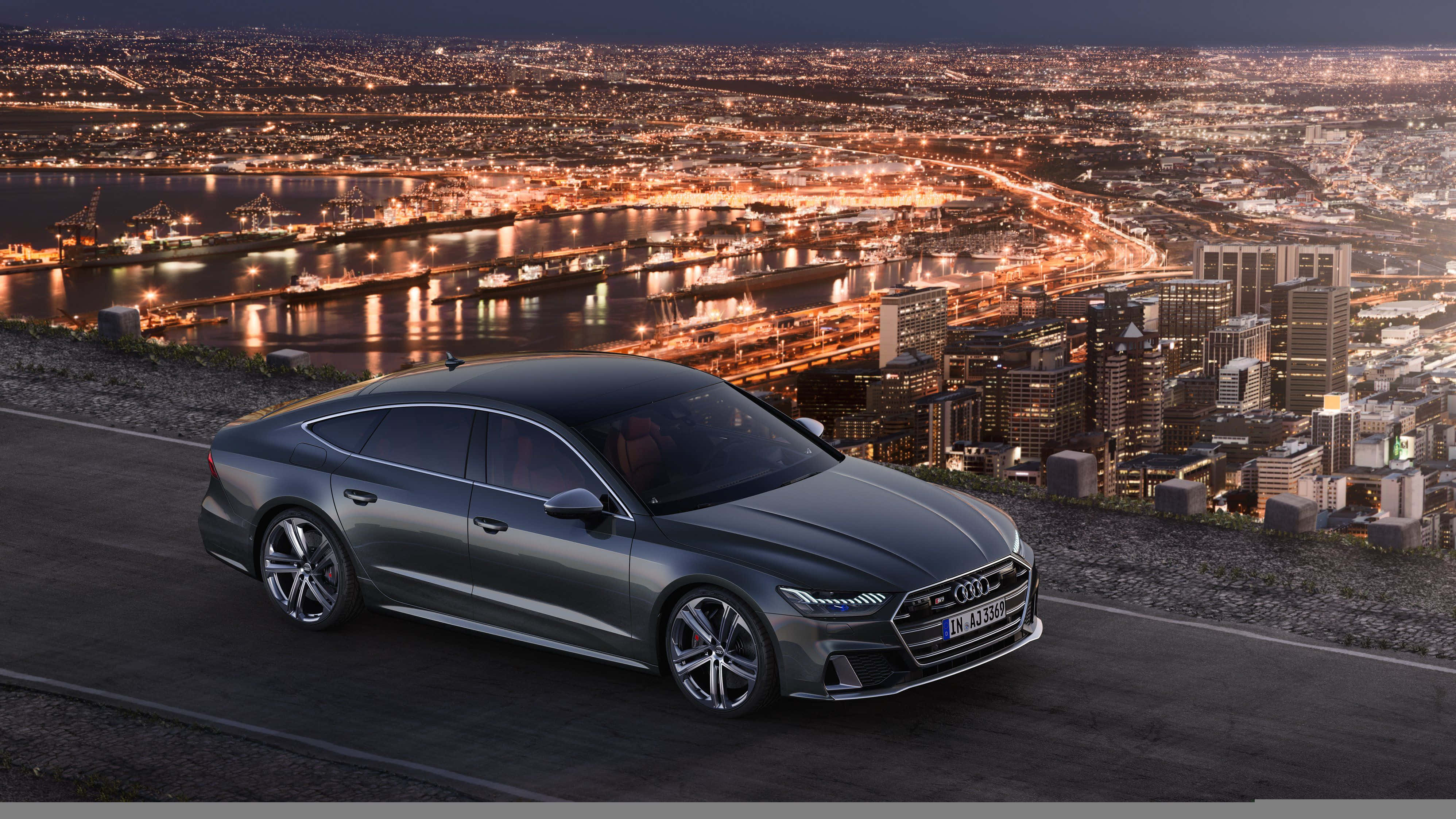 Audi S7, gray, hill, 4K Desktop Wallpaper