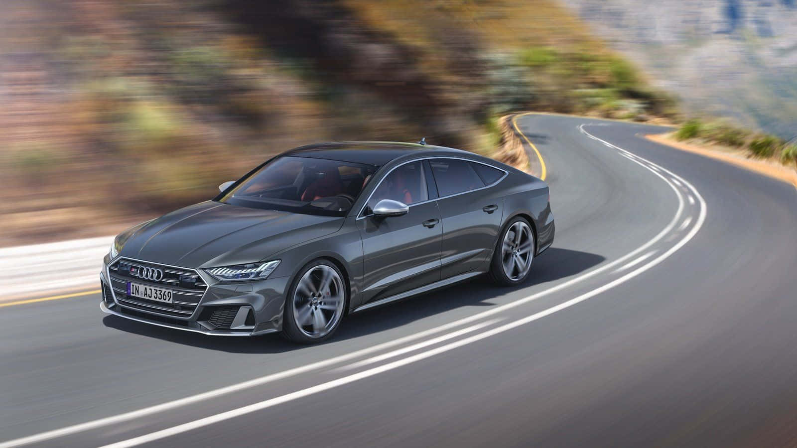 Audi S7, gray, winding mountain road, HD Desktop Wallpaper