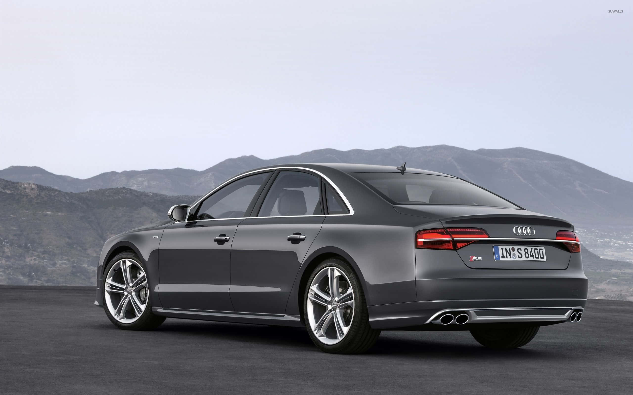 Audi S8, gray, dark surface, 2K Desktop Wallpaper