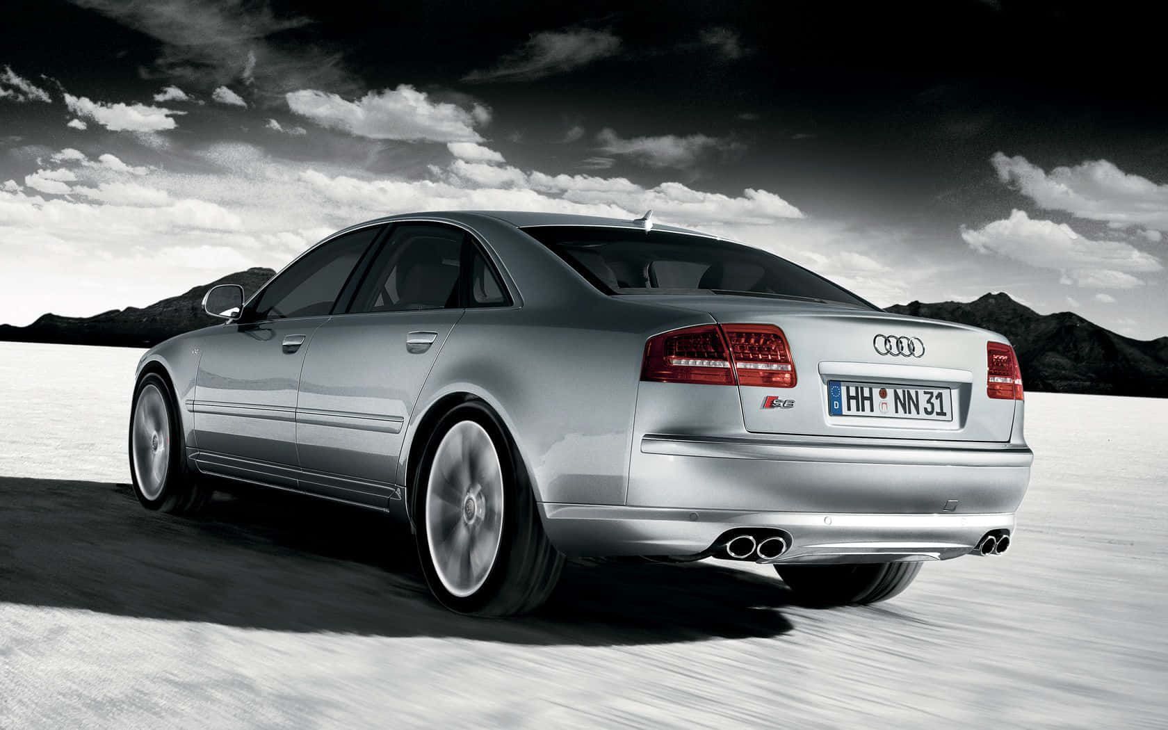 Audi S8, silver, snowy plain, HD Desktop Wallpaper
