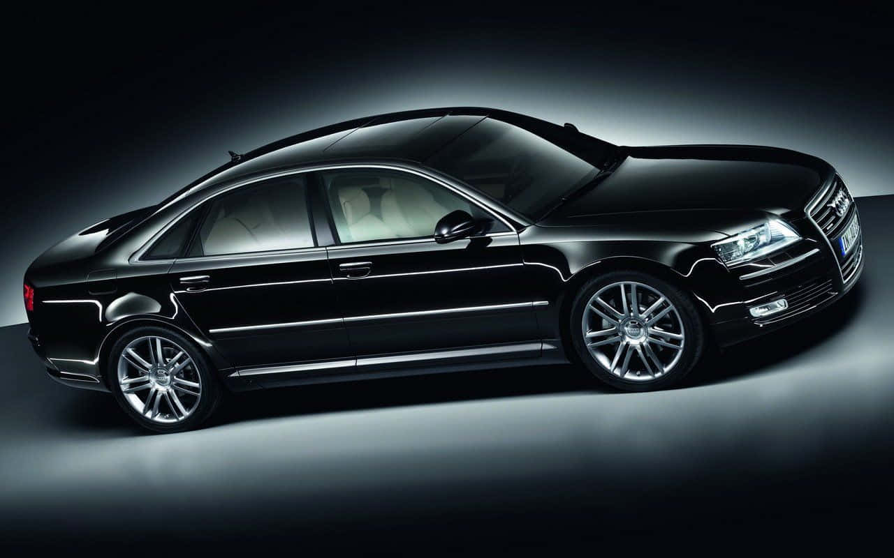 Audi S8, black, silver rims, HD Desktop Wallpaper