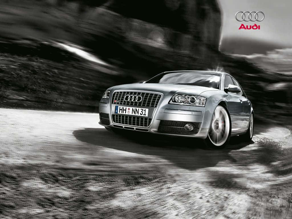 Audi S8, silver, mountain road, SD Desktop Wallpaper