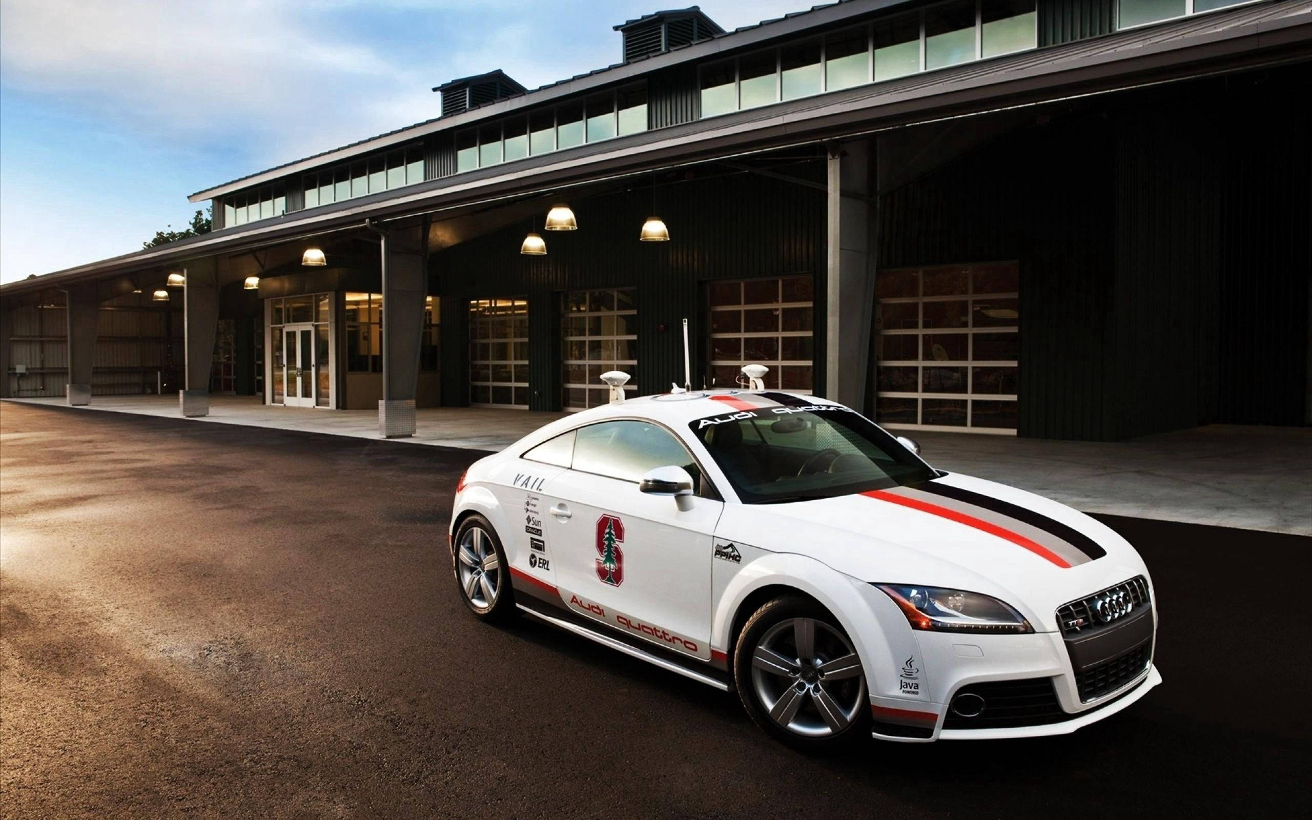 Audi TT, RS, white, 2K Desktop Wallpaper