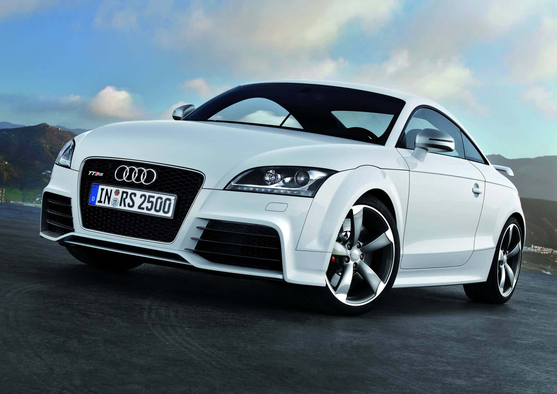 Audi TT RS, white, daylight, Full HD Desktop Wallpaper