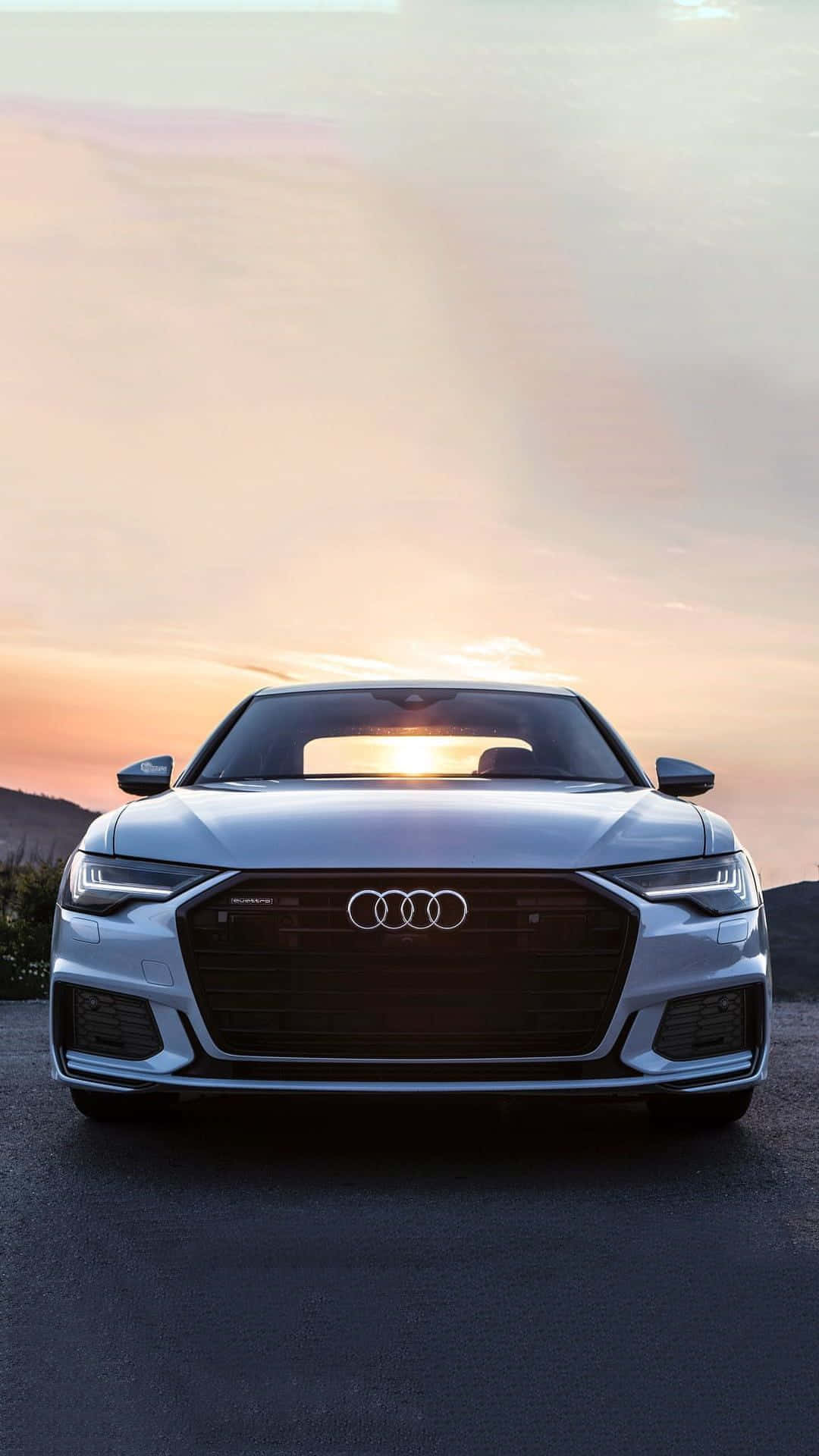 Audi, iPhone, sleek silver Audi sports car, Full HD Phone Wallpaper