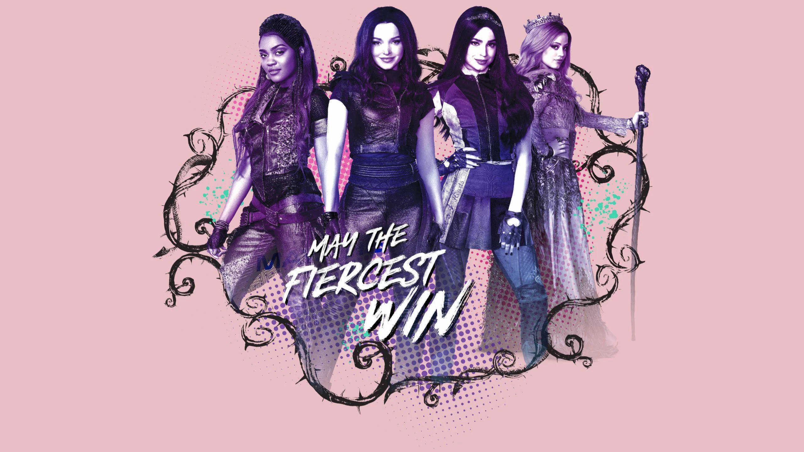 Audrey Descendants, fierce, dark fantasy outfits, 2K Desktop Wallpaper