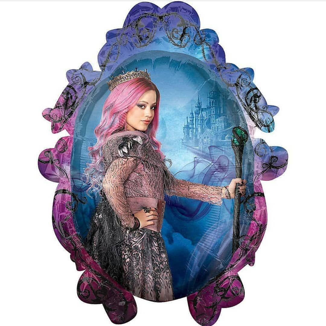 Audrey Descendants, pink-haired princess, dark gown, SD Desktop Wallpaper