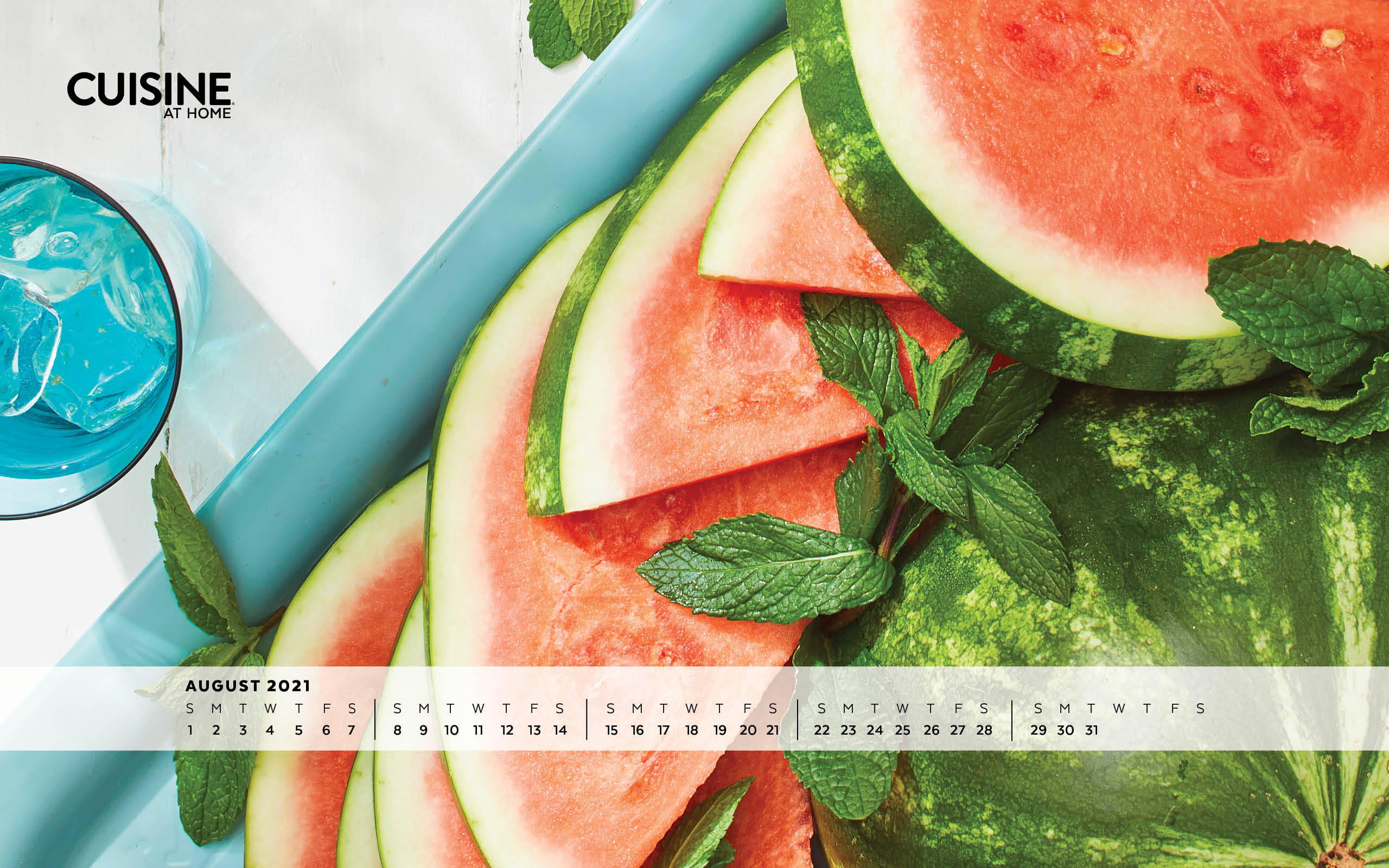 watermelon, mint, blue drink, 2K Desktop Wallpaper