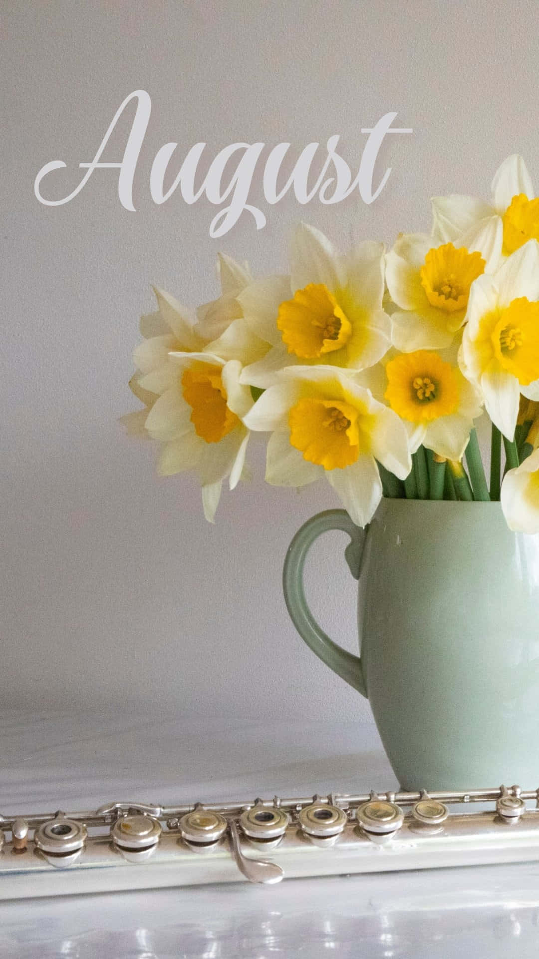 August, daffodils, vase, Full HD Phone Wallpaper