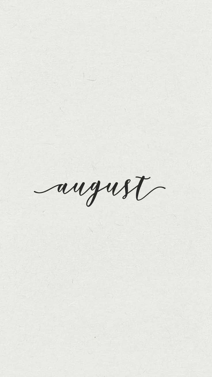August, cursive script, black, HD Phone Wallpaper