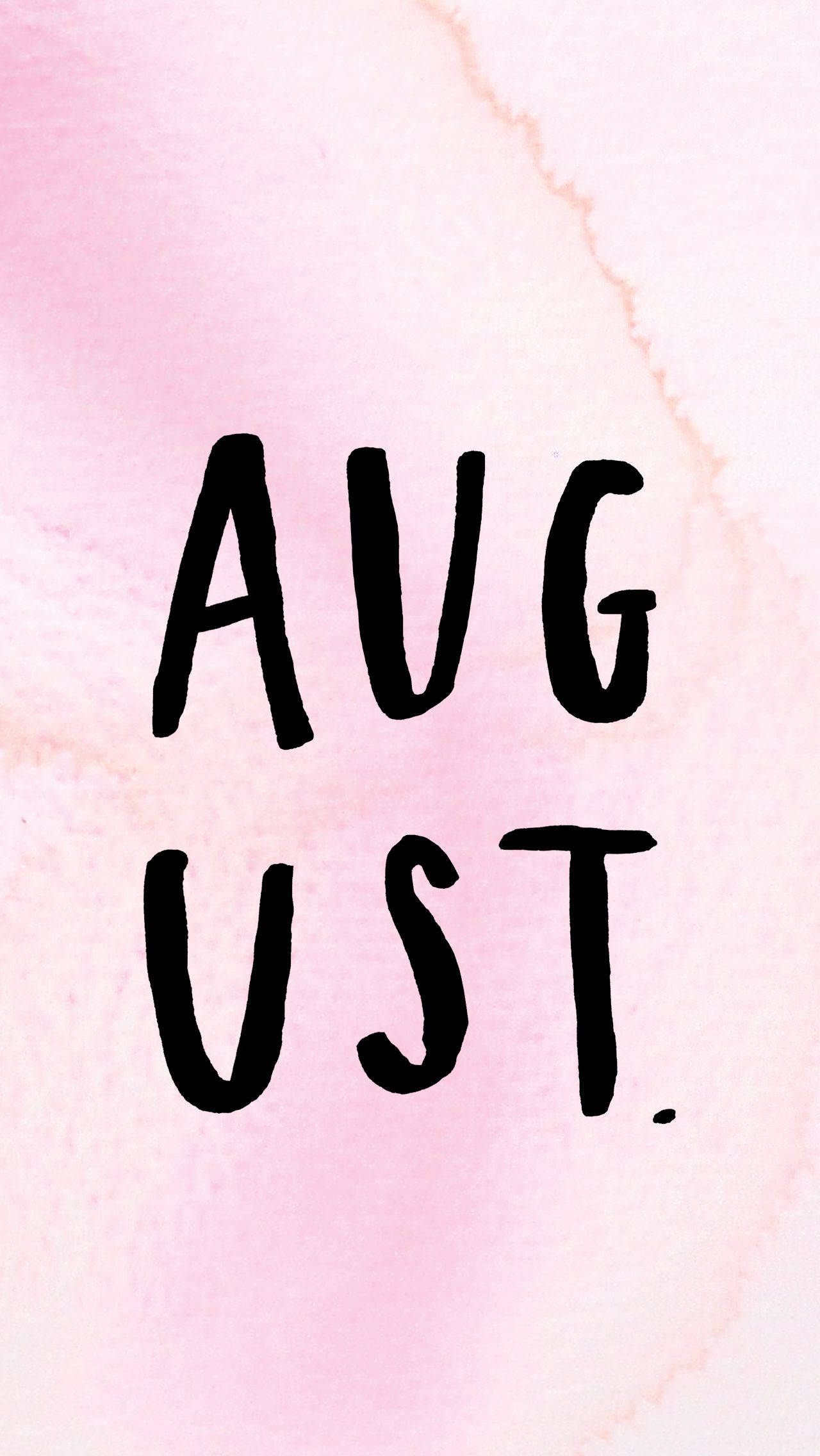 pink marble, August, black handwritten text, Full HD Phone Wallpaper