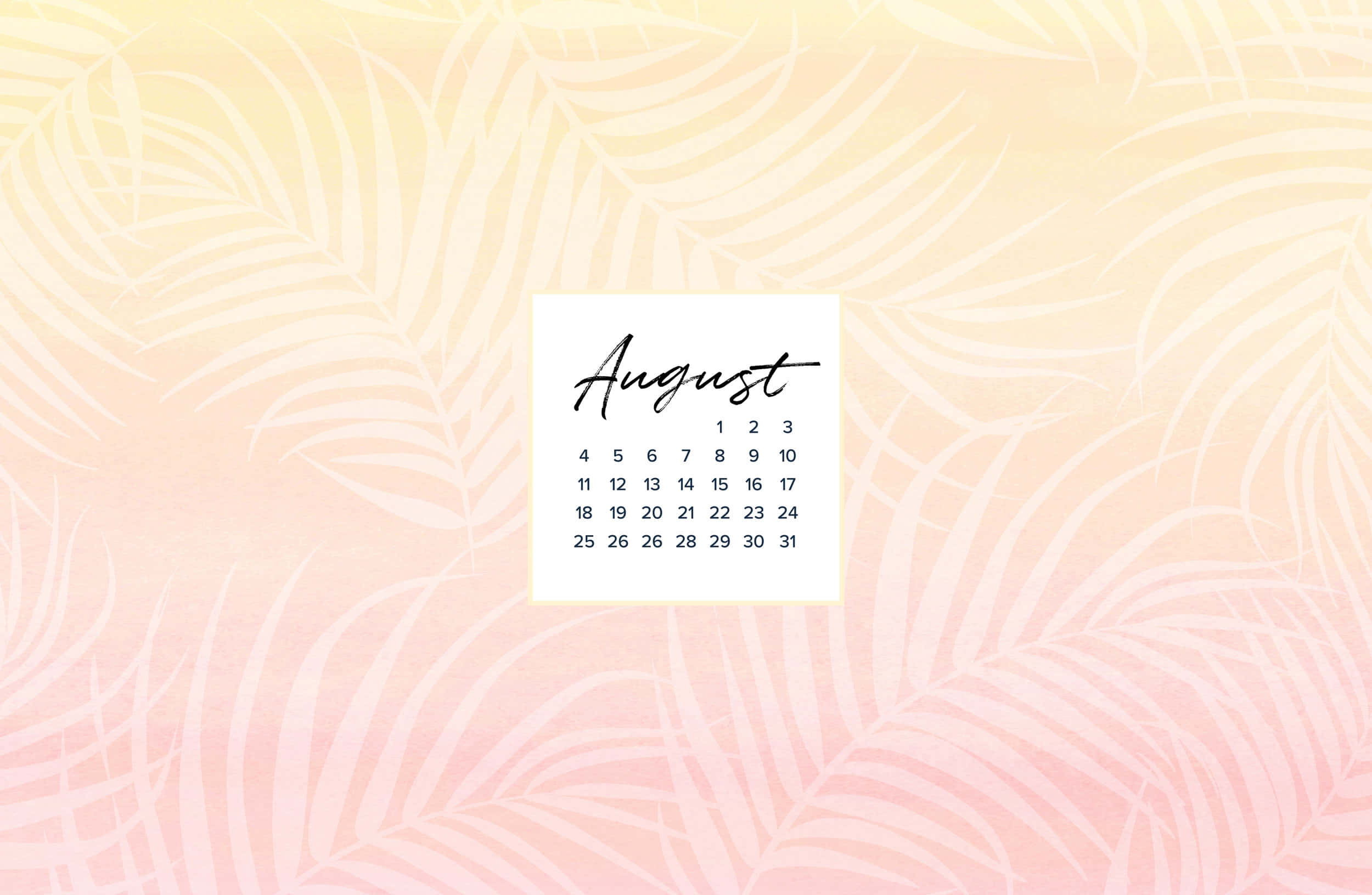 August Desktop, peach, cream, Full HD Desktop Wallpaper
