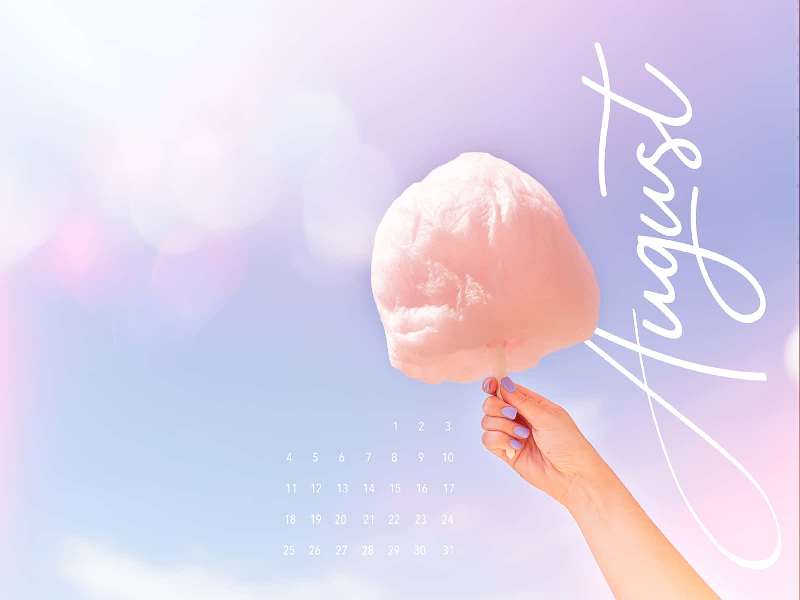 August, cotton candy, pastel sky, HD Desktop Wallpaper
