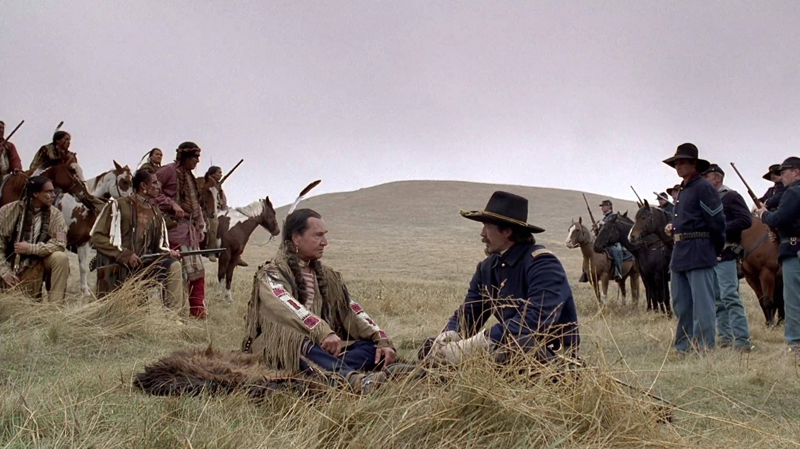 August Schellenberg, tribe, horseback, 2K Desktop Wallpaper