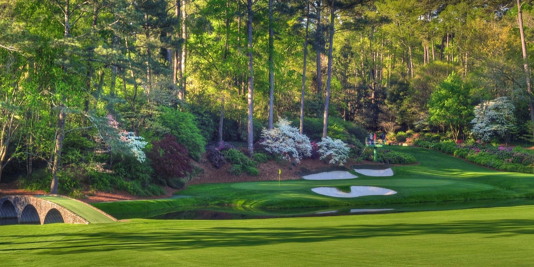 Augusta National Golf Course, green, trees, HD Desktop Wallpaper