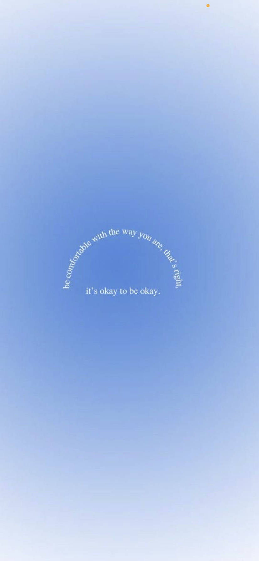 Aura Aesthetic, soft gradient blue background, gentle white text, HD Phone Wallpaper