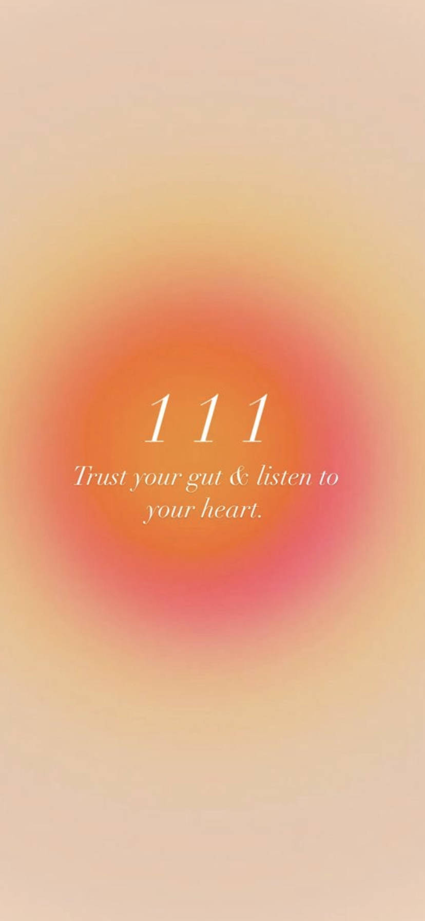 Sunset Orange Aura Aesthetic, 111, trust your gut & listen to your heart, HD Phone Wallpaper