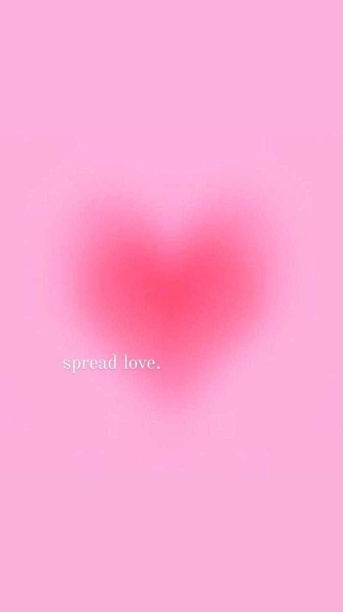 pink heart, spread love, soft pink background, SD Phone Wallpaper