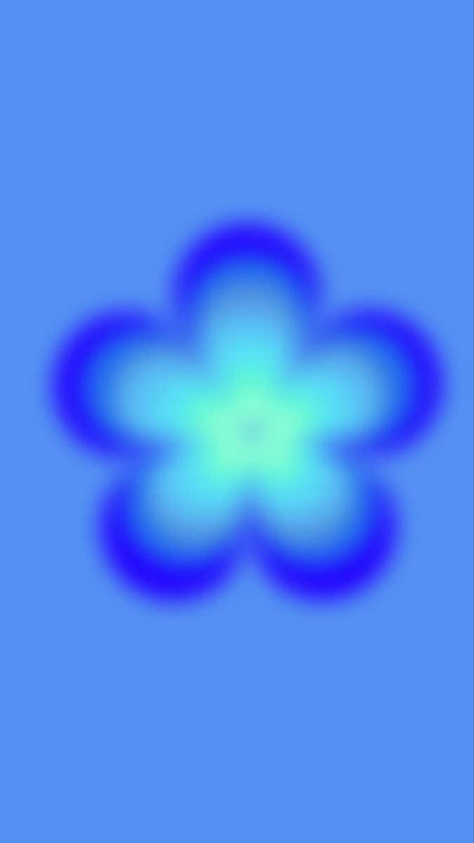 blue flower, blue background, glowing, SD Phone Wallpaper