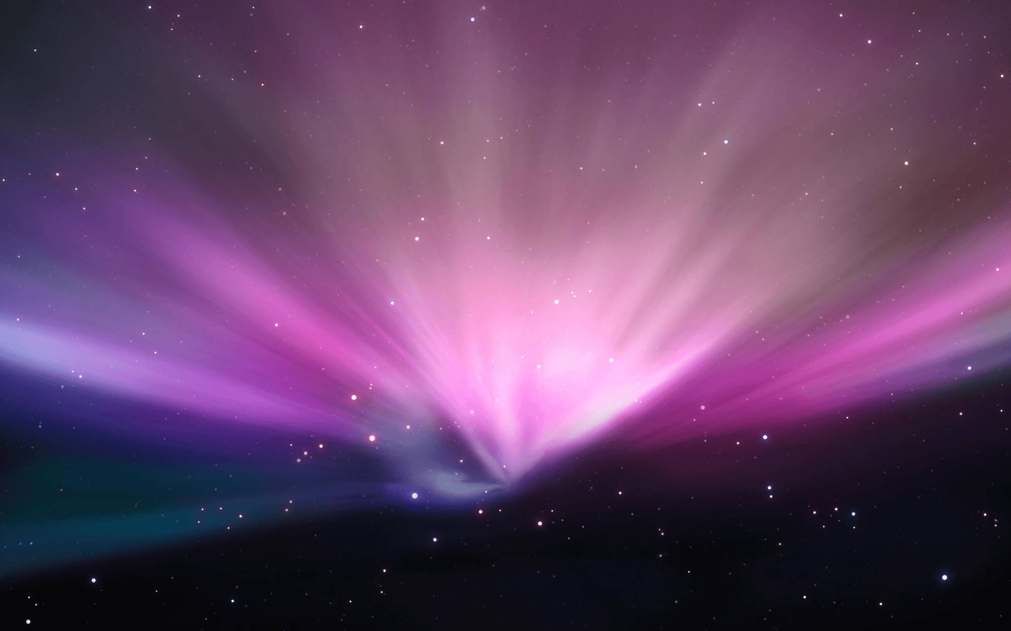 Aurora Macbook, pink and purple aurora rays, cosmic center, Full HD Desktop Wallpaper