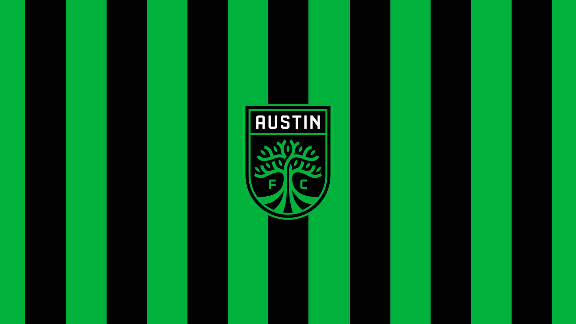 Austin FC, soccer club logo, vivid green pattern, Full HD Desktop Wallpaper