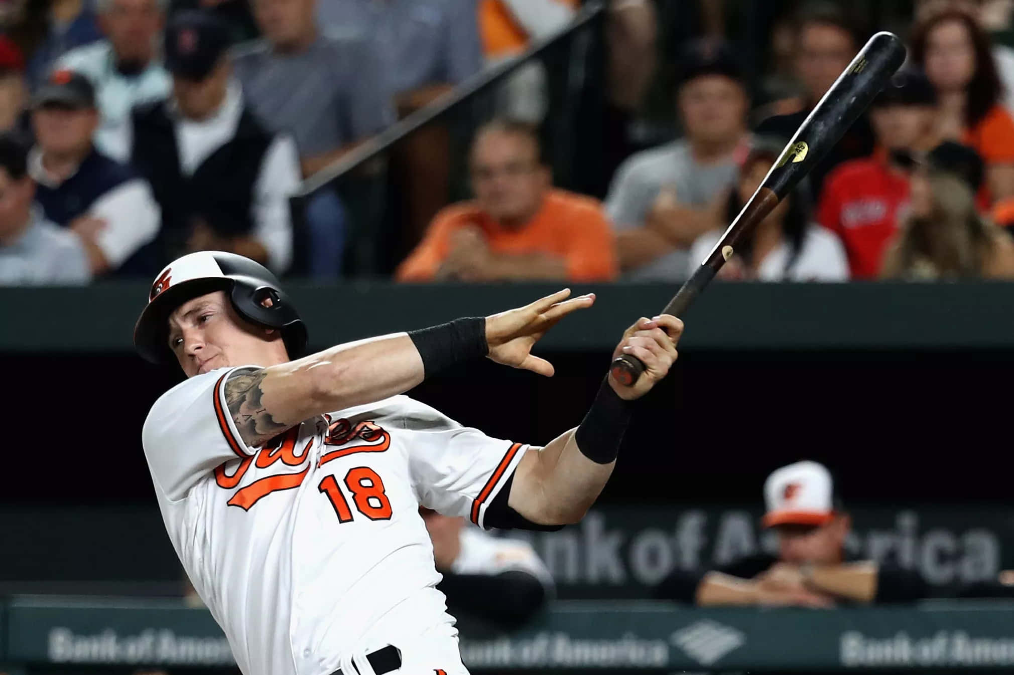 Austin Hays, white uniform, orange accents, Full HD Desktop Wallpaper