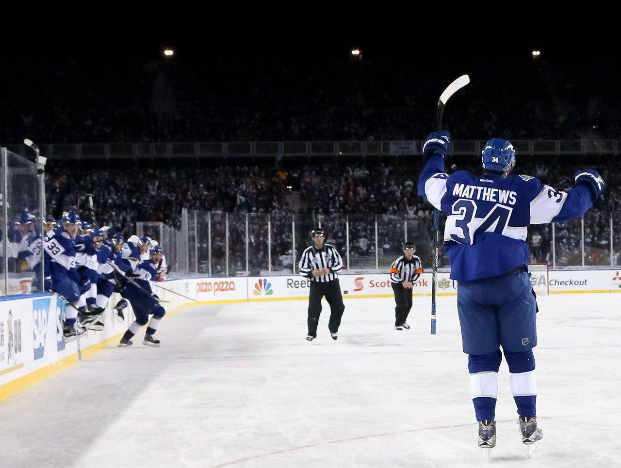 Auston Matthews, #34, ice, HD Desktop Wallpaper