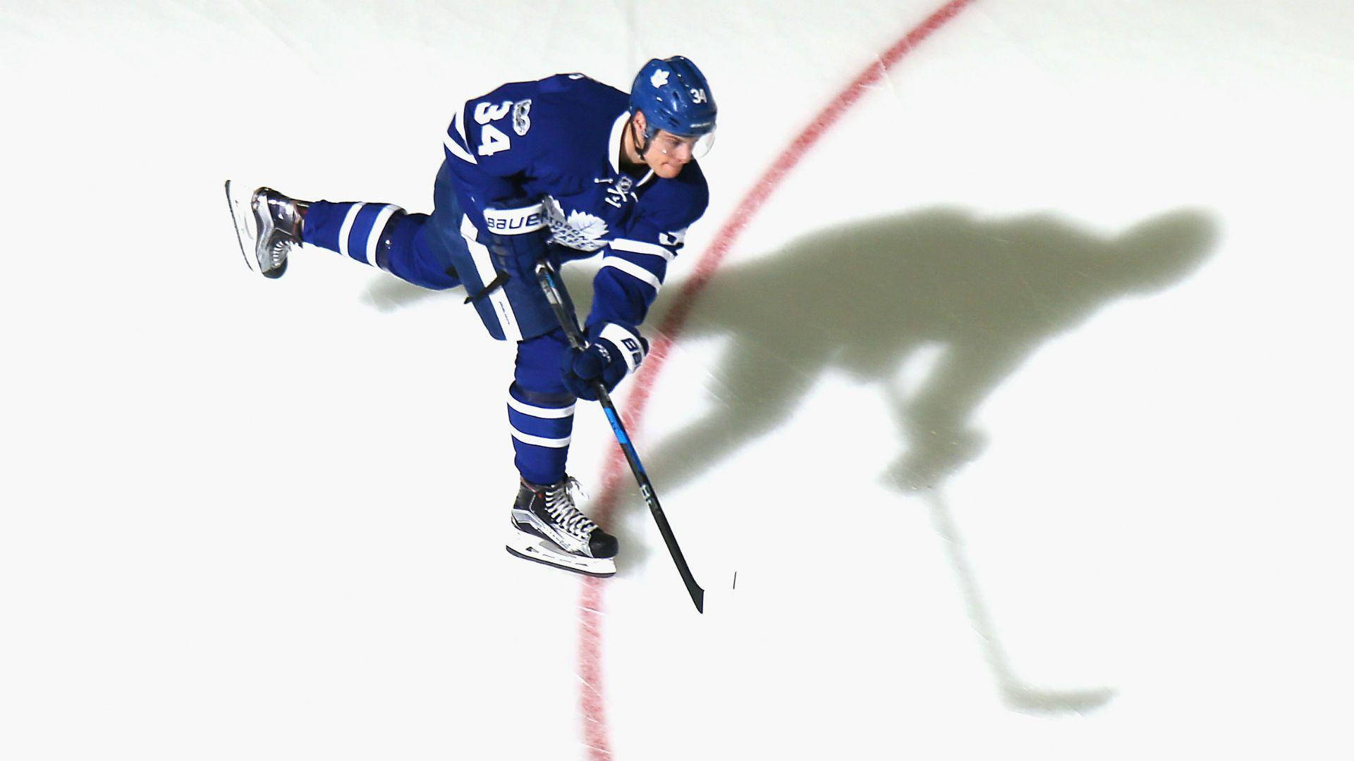 Auston Matthews, blue uniform, ice hockey, Full HD Desktop Wallpaper