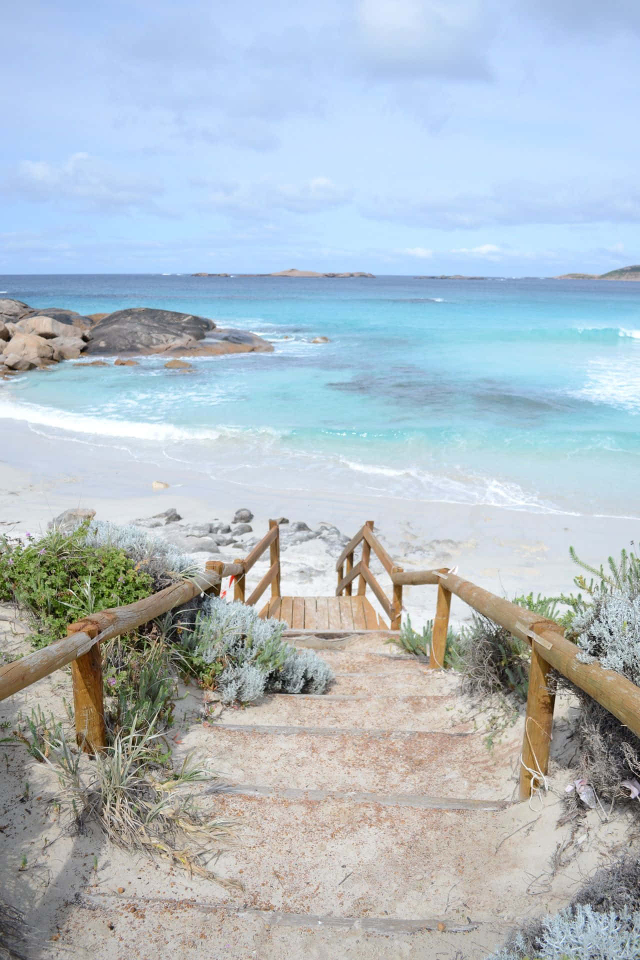 Australia Beach, turquoise ocean, white waves, Full HD Phone Wallpaper