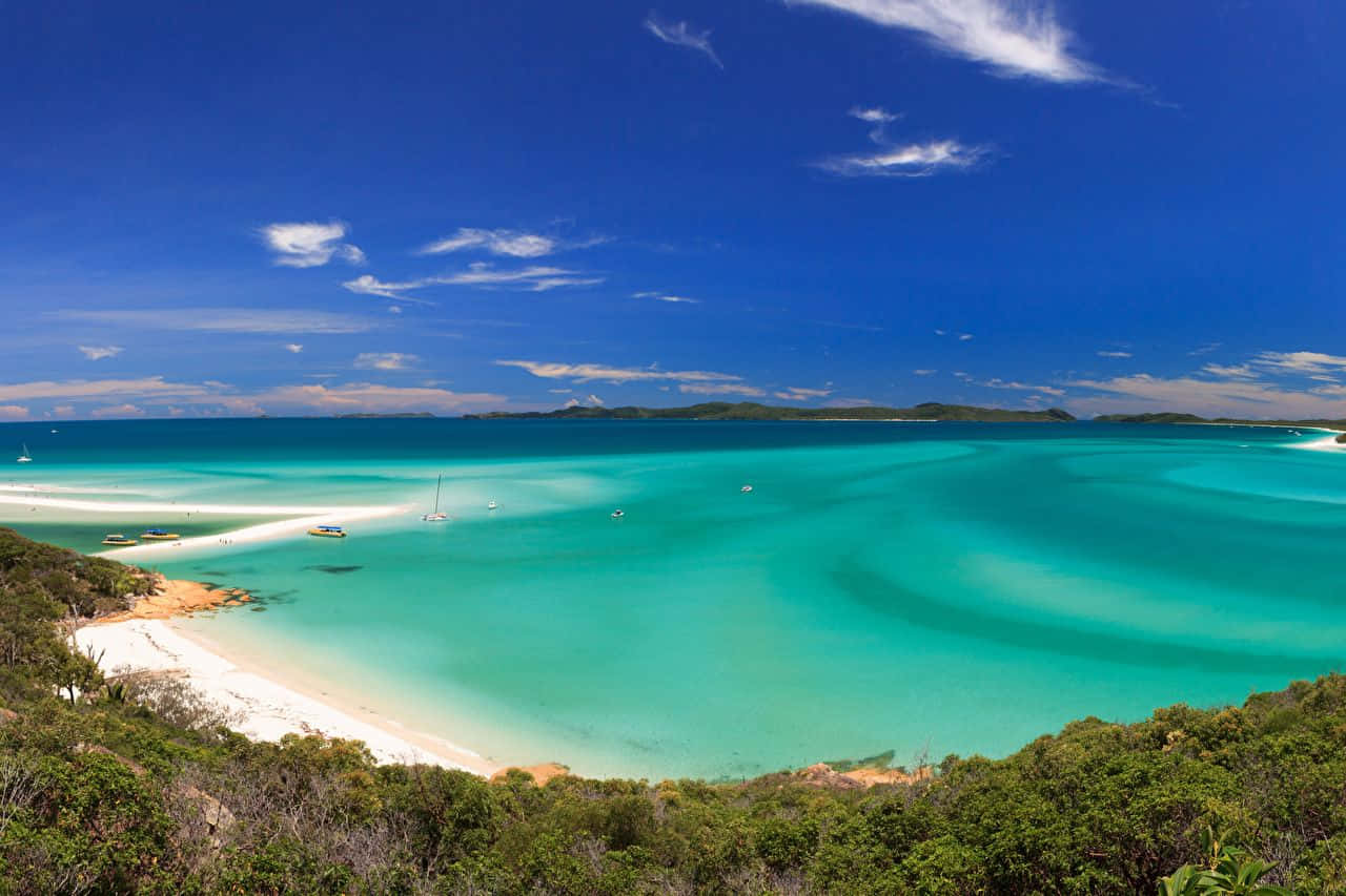 Australia Beach, tropical bay, turquoise waters, HD Desktop Wallpaper
