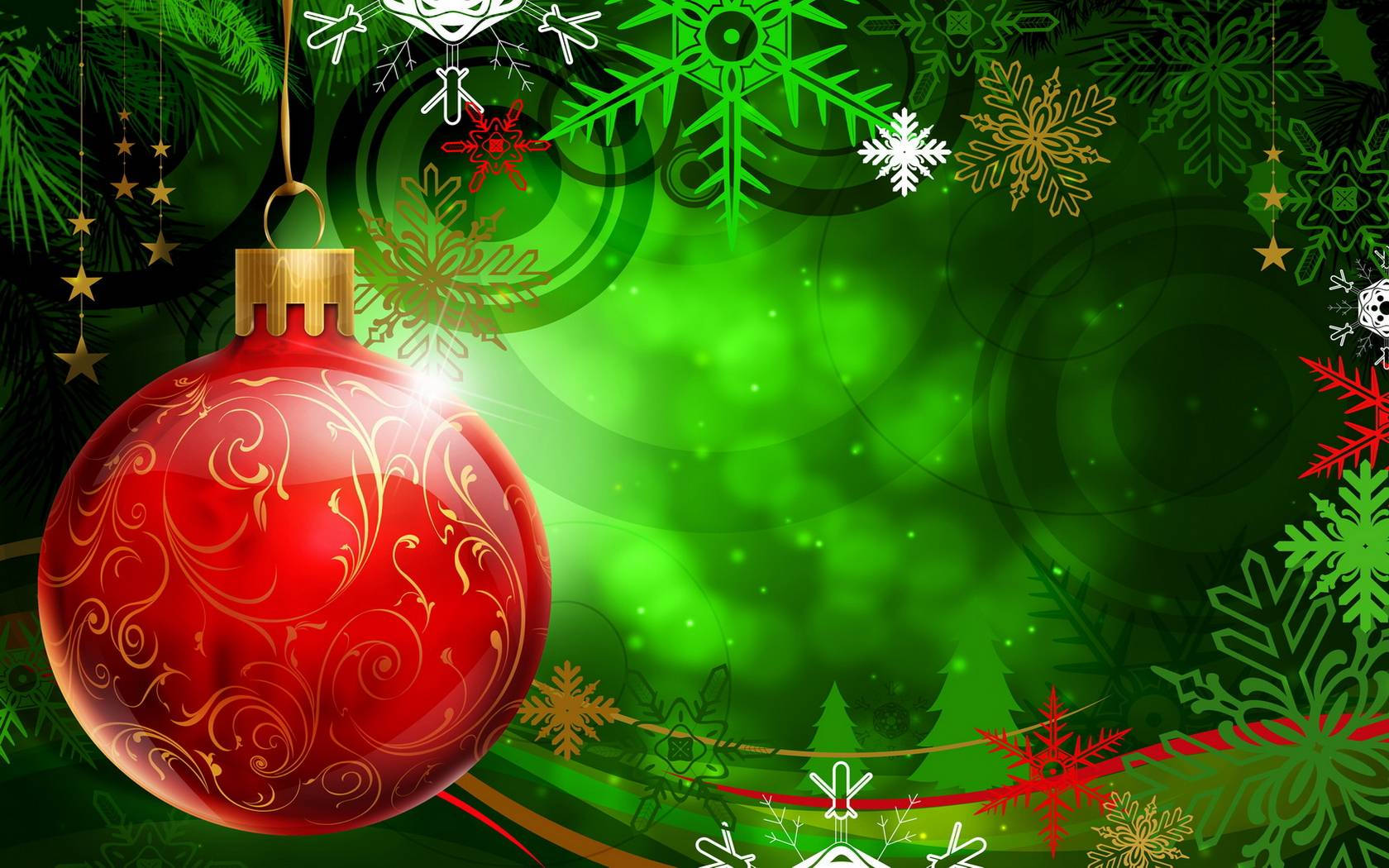 Australian Christmas, glossy red Christmas ornament, gold swirls, HD Desktop Wallpaper
