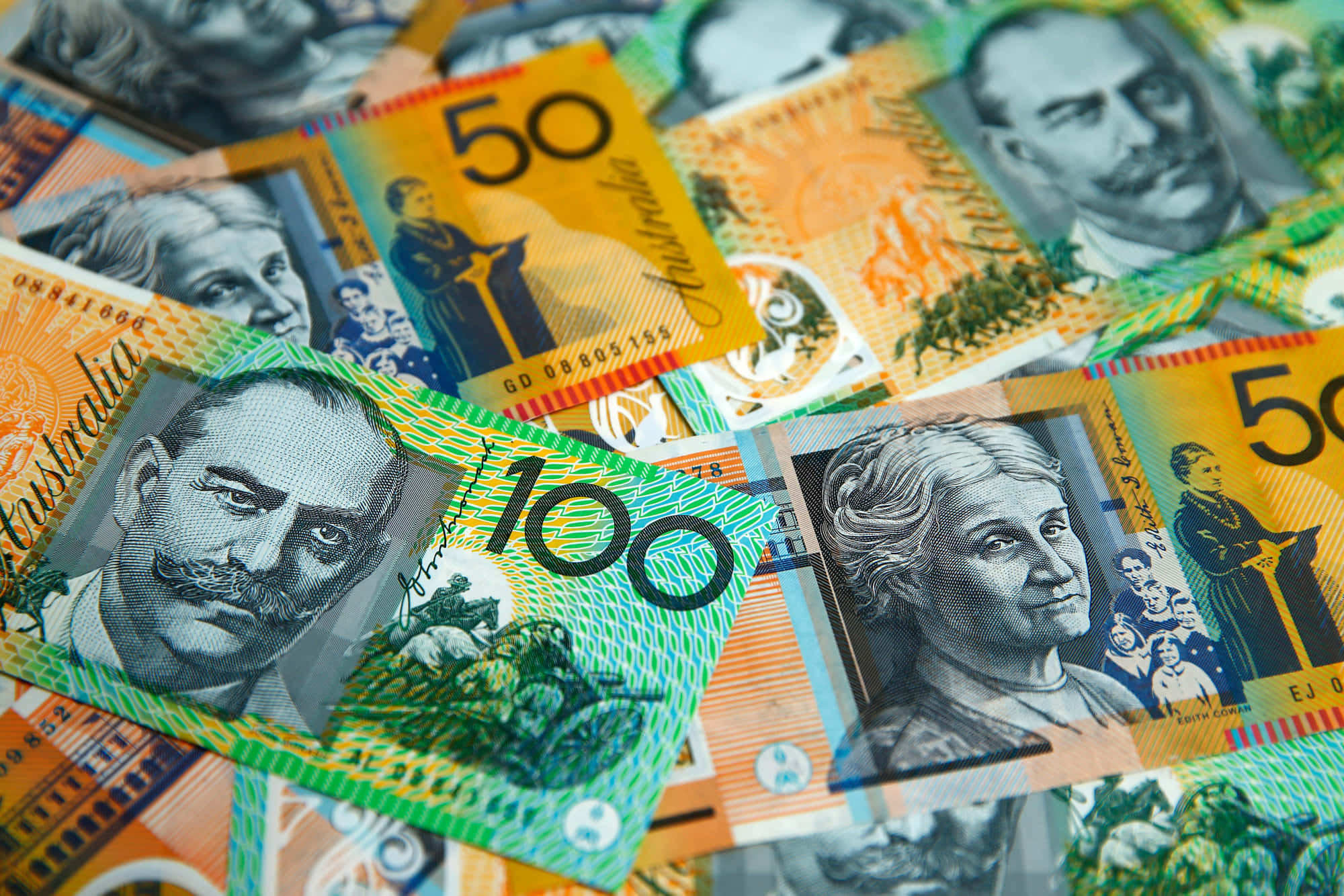 Australian Dollar, 50, 100, Full HD Desktop Wallpaper
