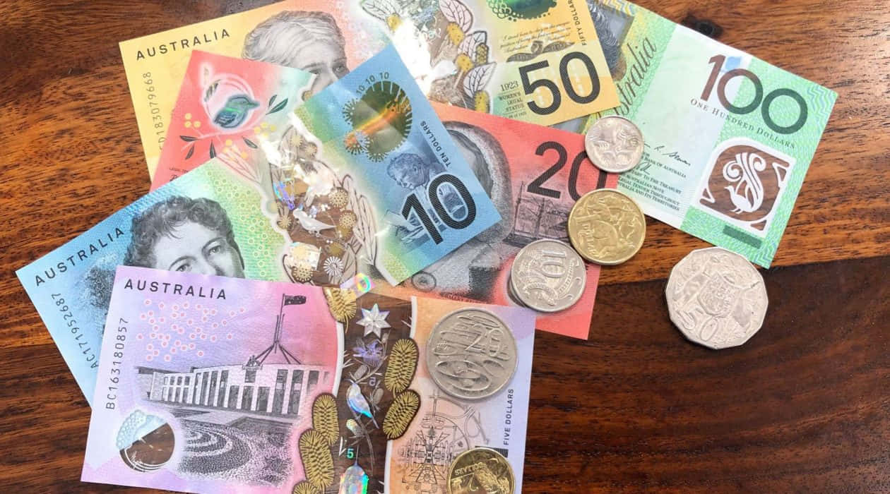Australian Dollar, Australian banknotes, coins, SD Desktop Wallpaper