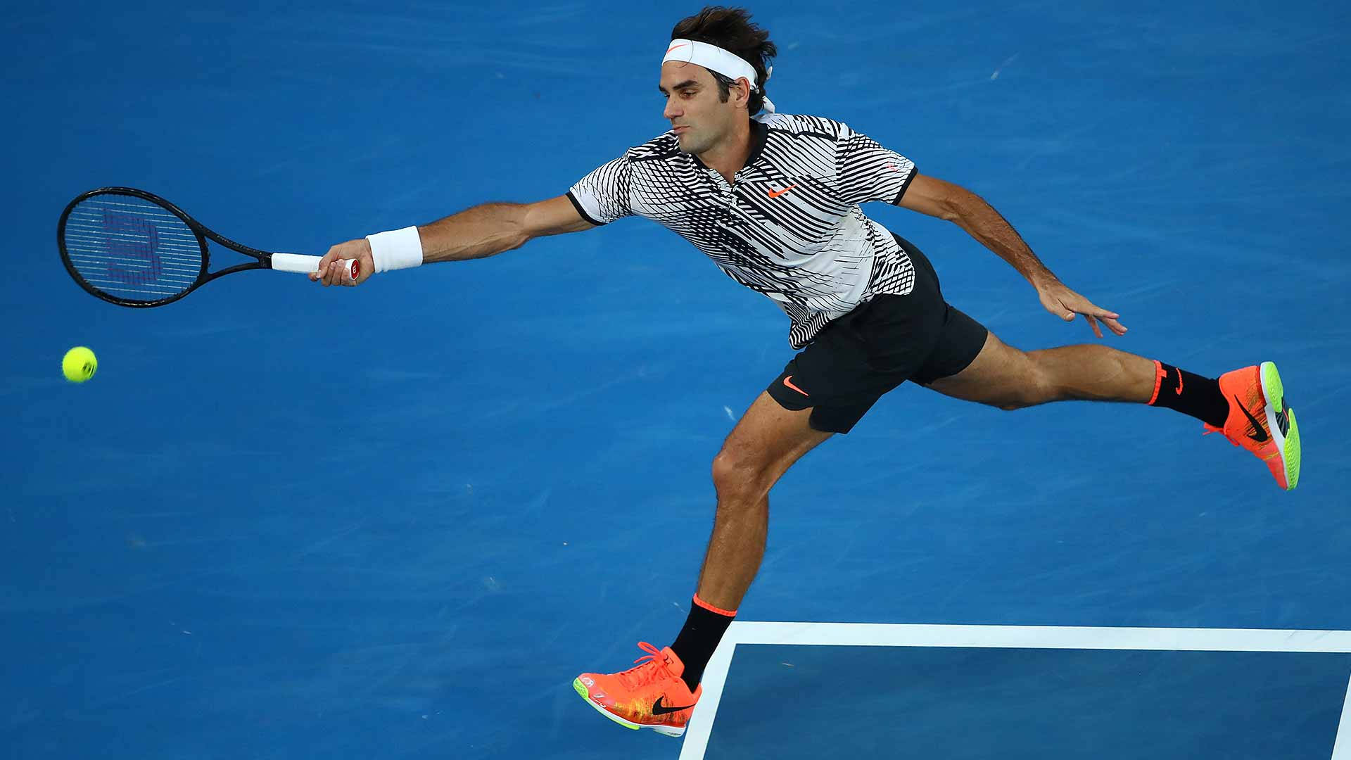 Australian Open, rubberized blue court, vibrant blue court, Full HD Desktop Wallpaper