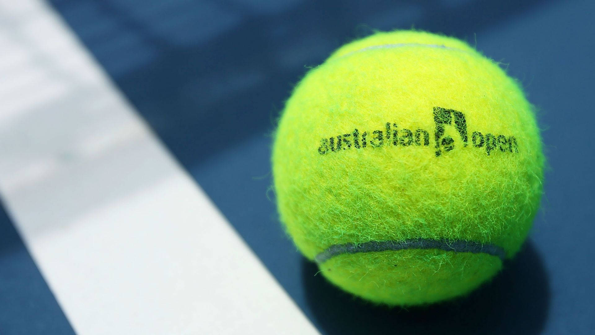 Australian Open, tennis ball, yellow, Full HD Desktop Wallpaper