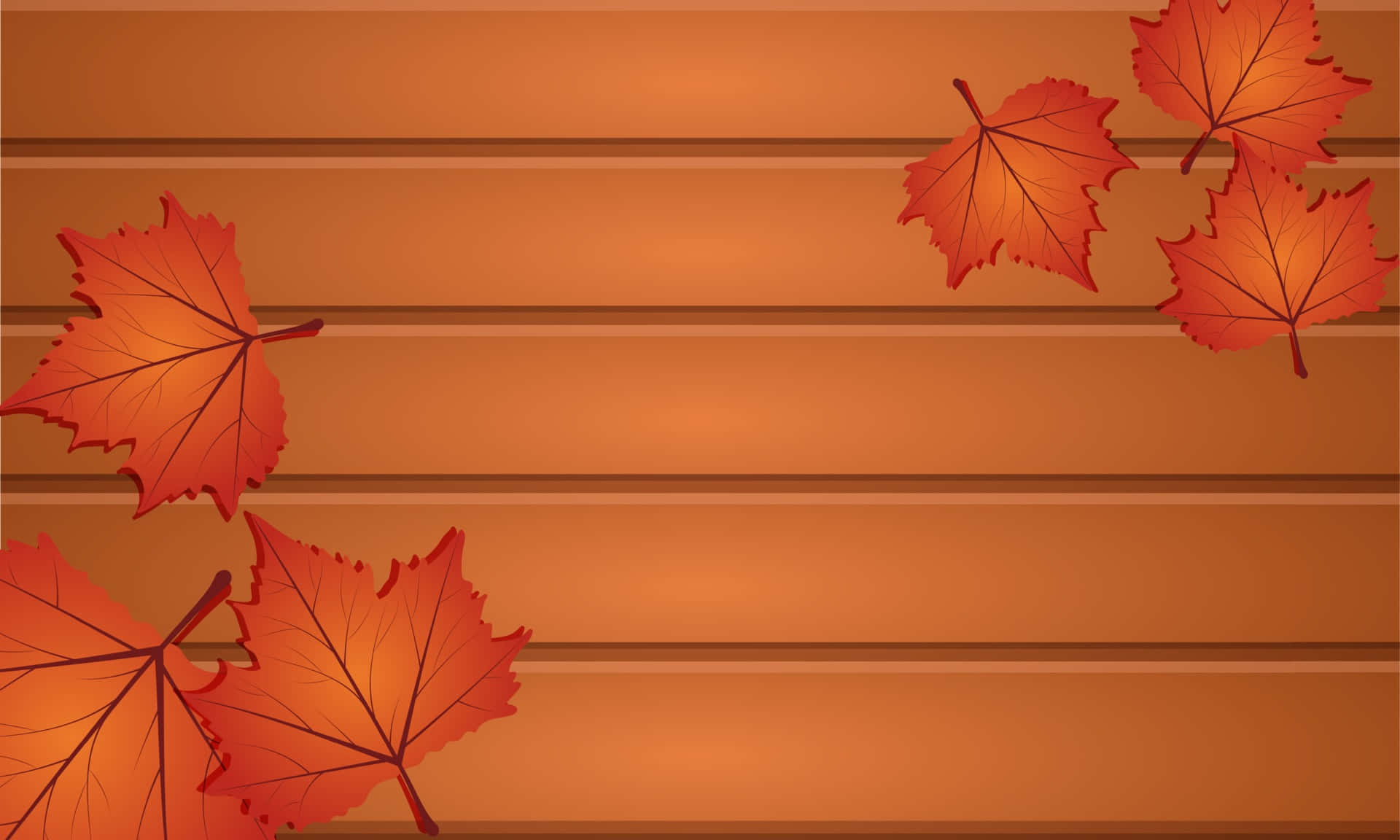 autumn foliage, vibrant orange maple leaves, warm wooden plank, Full HD Desktop Wallpaper