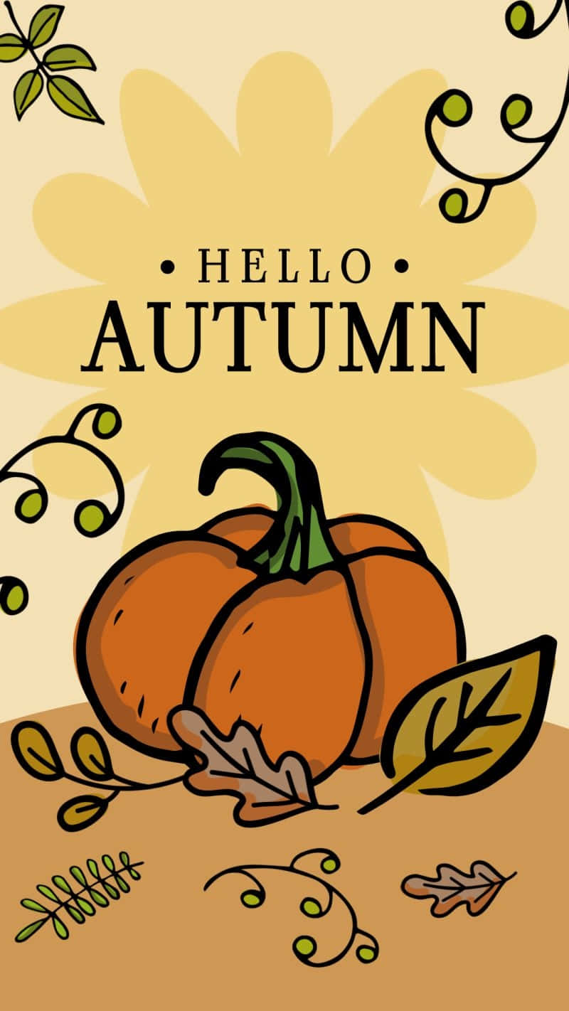 Autumn Pumpkin, orange pumpkin, falling leaves, HD Phone Wallpaper