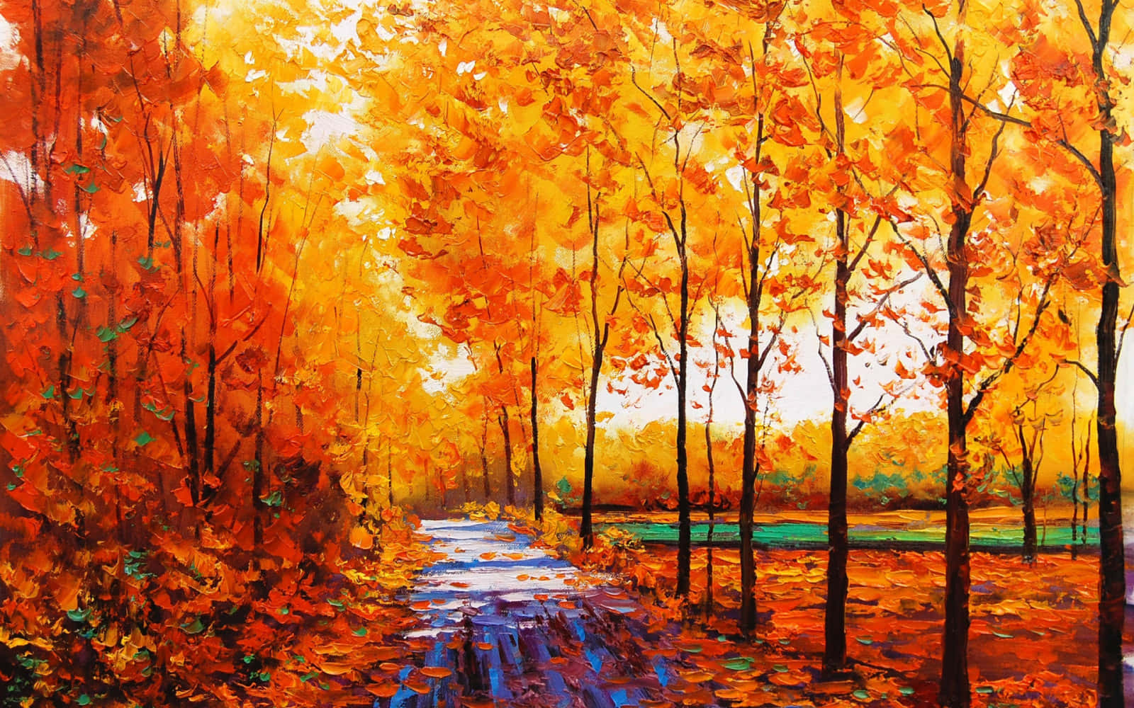 Autumn Trails, winding path, dense forest, HD Desktop Wallpaper