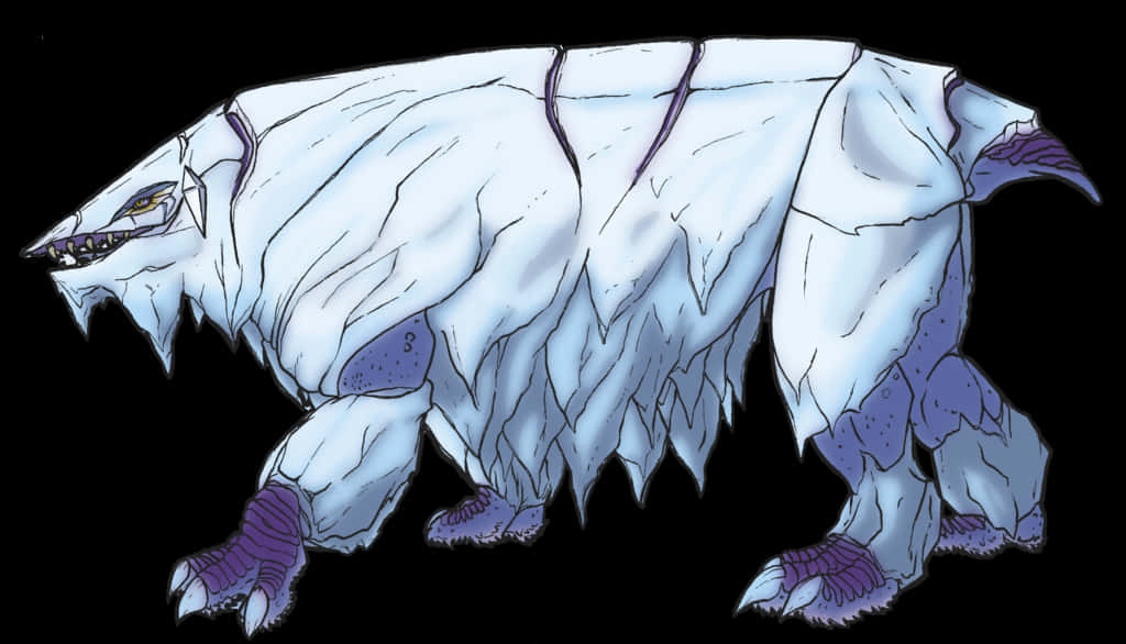 Avalugg, ice-covered beast, jagged white fur, SD Desktop Wallpaper