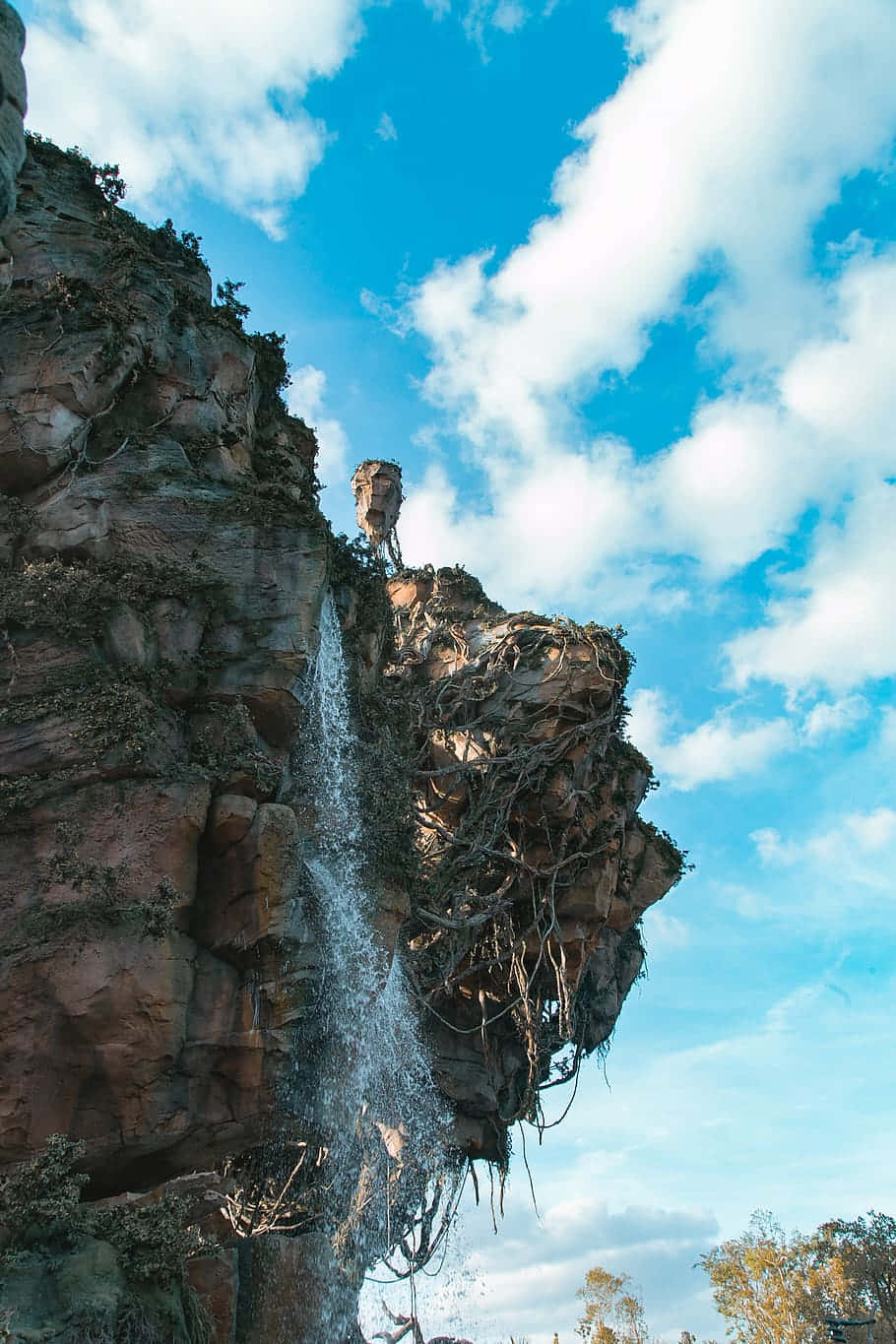 Avatar Pandora, waterfall, rugged cliff face, HD Phone Wallpaper