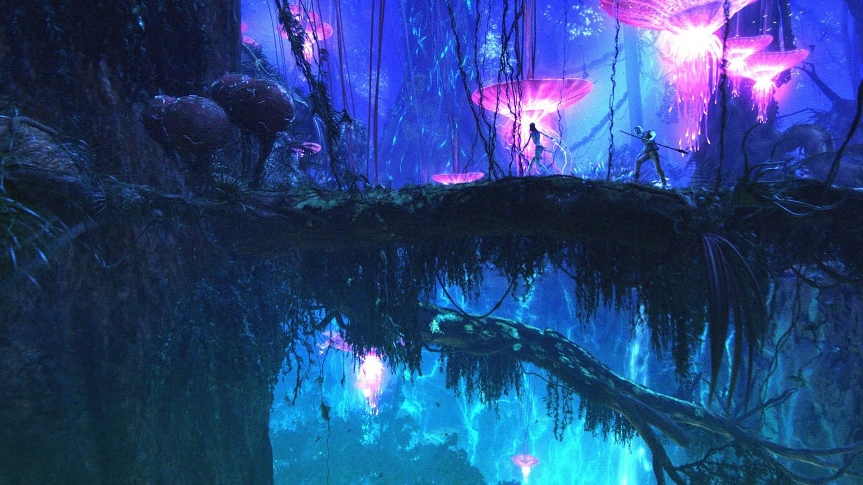 Avatar Pandora, Pandora, glowing pink fungi, HD Desktop Wallpaper